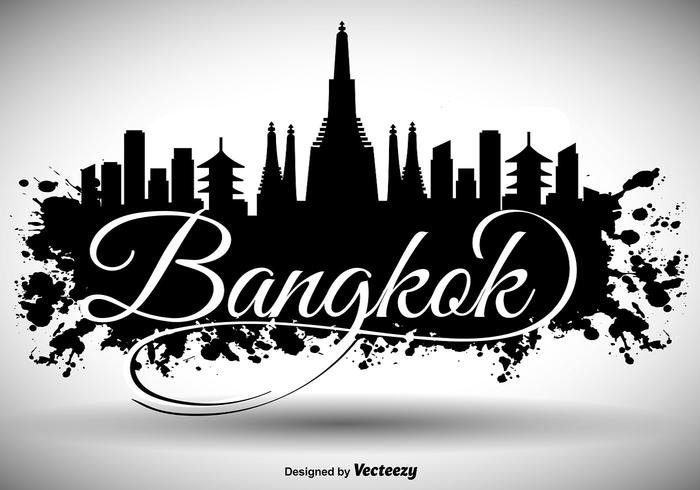 Bangkok Skyline Background vector