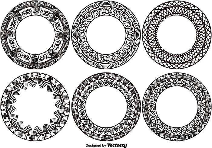 Set of 6 Ornamental Monograms vector