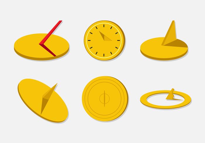 Sun Dial Vector Set Sun Dial Vector Set