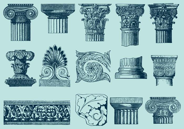 Architecture With Acanthus Decor vector