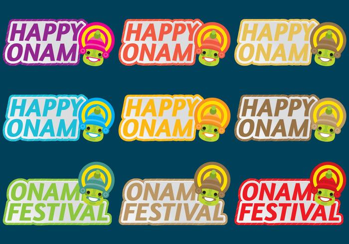 Títulos de Onam vector