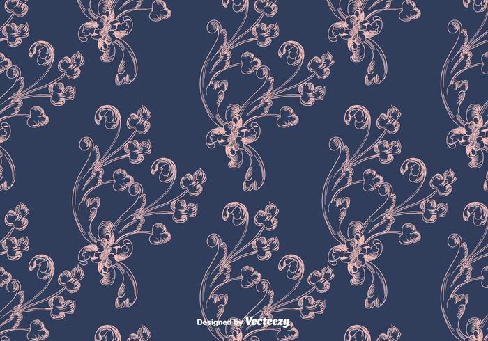 Blue Vintage Pattern vector