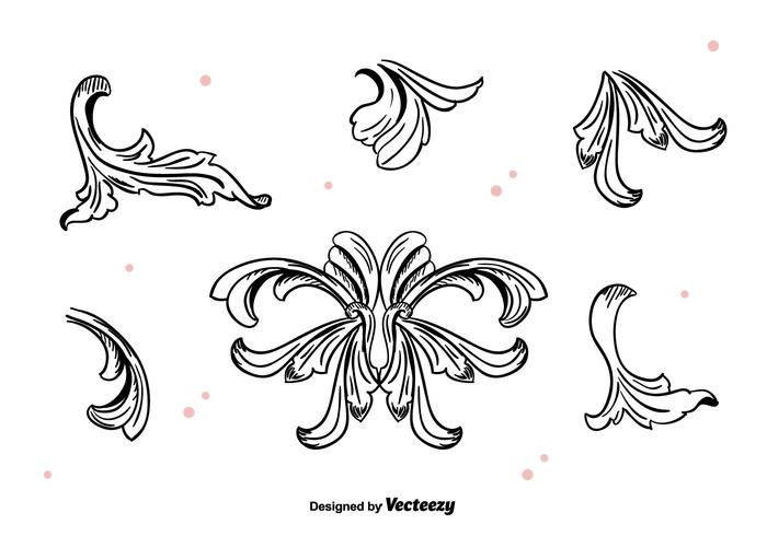 Hand Drawn Acanthus Vector