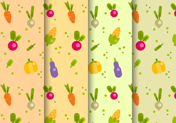 Vector de patrones de verduras gratis