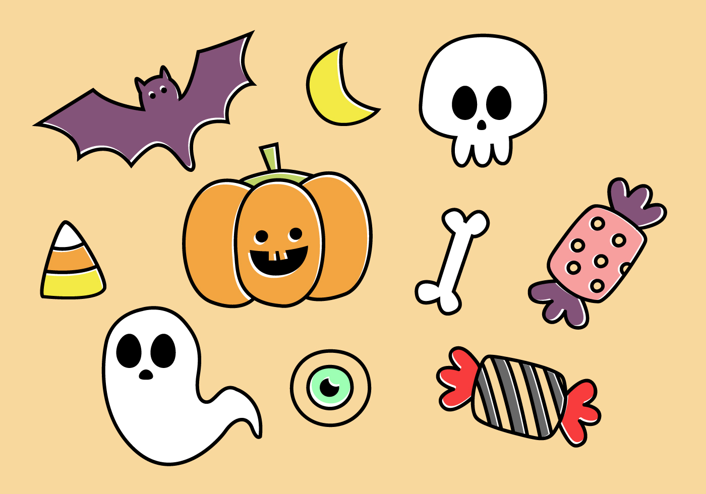 Download Free Halloween Elements Vector - Download Free Vectors ...