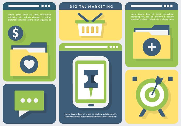 Online Marketing Business Vector Illustration