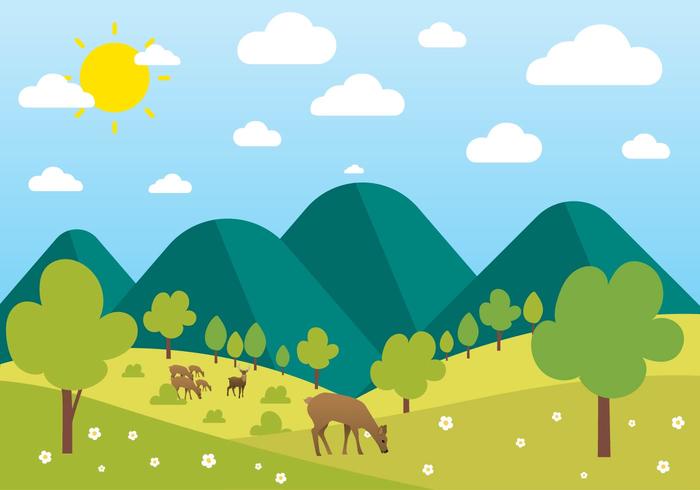 Free Beautiful Vector Landscape