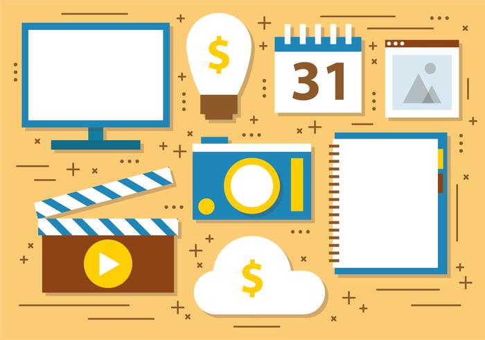 Free Flat Digital Marketing Vector Illustration Free Flat Digital Marketing Vector Illustration