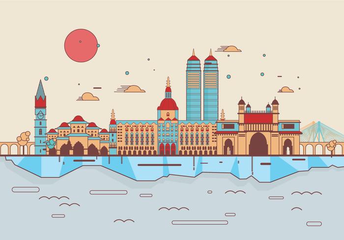 Mumbai Landmarks Vector