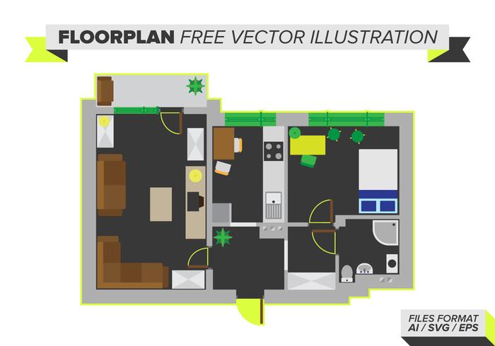 Floorplan Free Vector Illustration Floorplan Free Vector Illustration