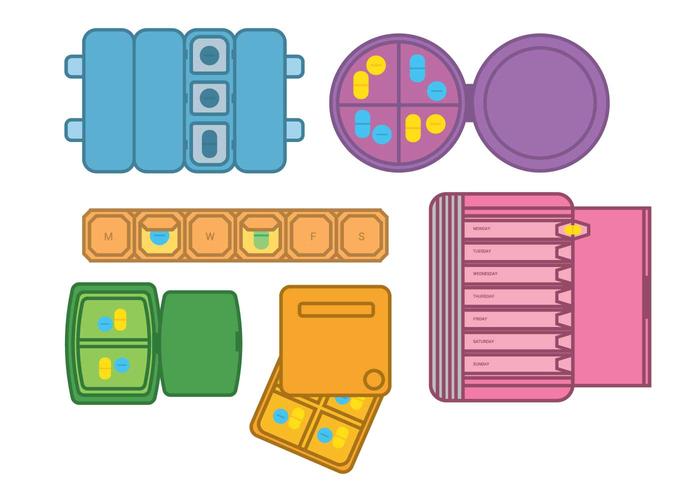 Pill box vector