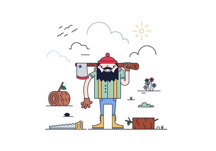 Free Woodcutter Vector
