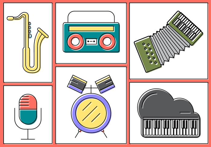 Instrumentos Musicales Gratis vector