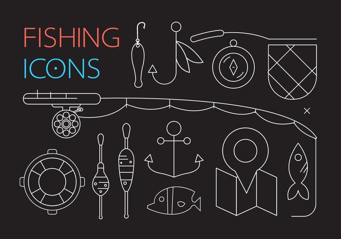 Free Fishing Icons vector