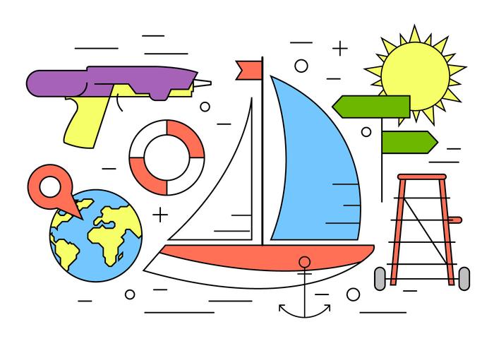 Free Beach Icons vector