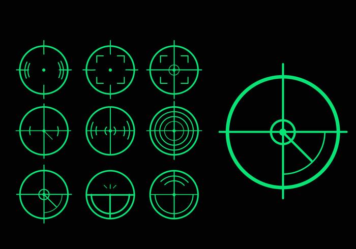 Green target laser tag variation vector pack