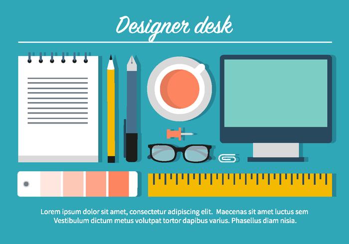 Free Designer Desk Illustration vector