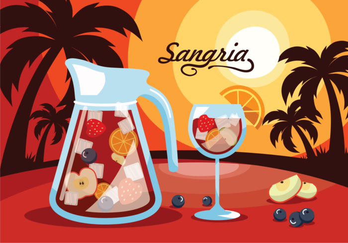 Sangria, Traditional Spanish Drink vector