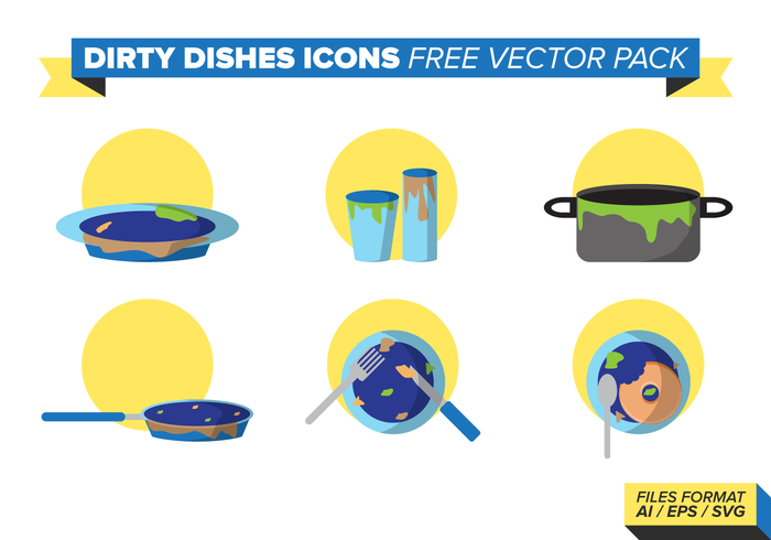 Dirty Dishes Icons Free Vector Pack Dirty Dishes Icons Free Vector Pack