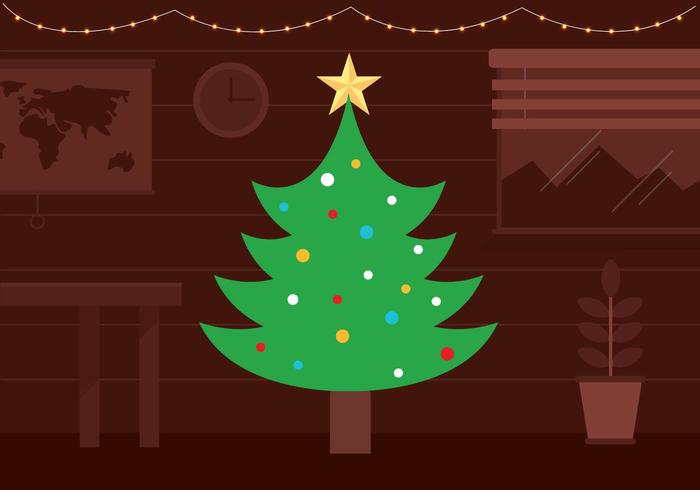 Free Vector Christmas Tree Background