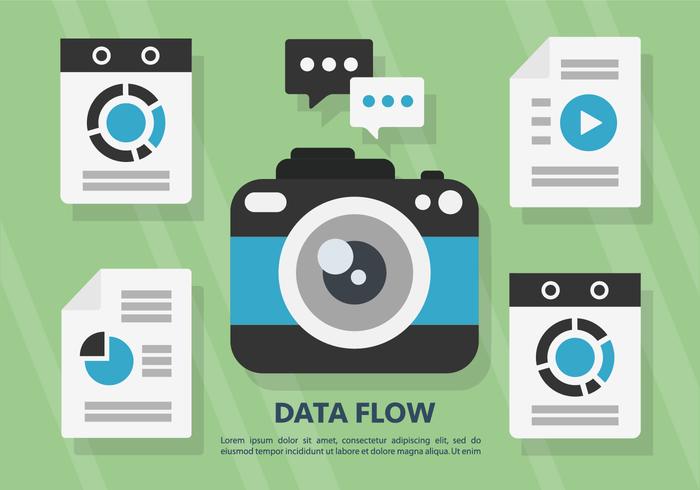 Flujo de datos gratis ilustración vectorial vector