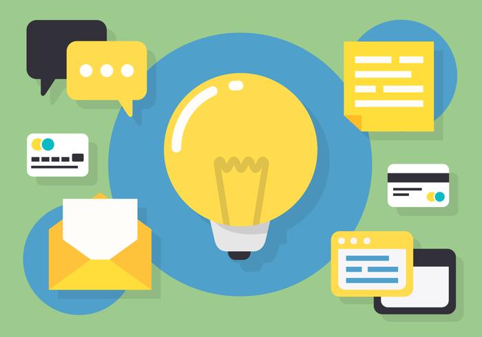 Free Office Workplace Lightbulb Vector Illustration