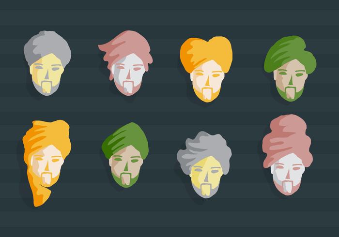 Turban Guy Vector Illustration Turban Guy Vector Illustration
