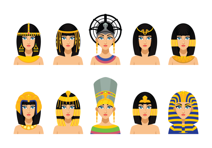 Cleopatra egyptian queen vector