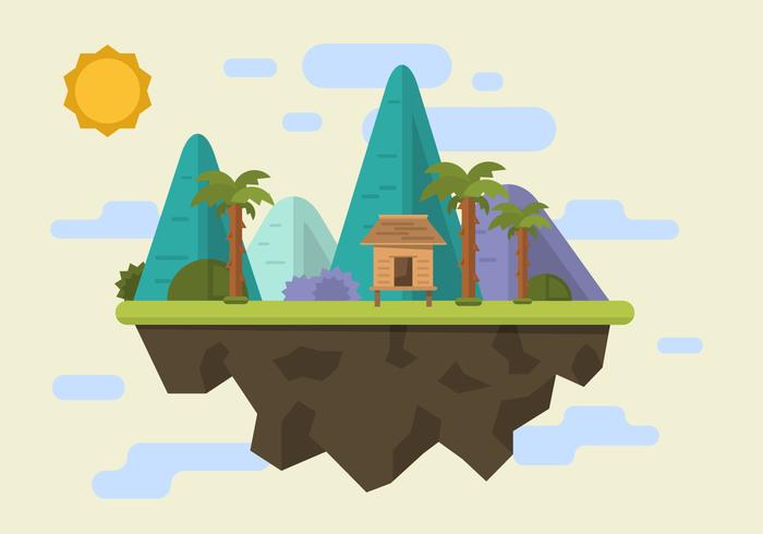 Cabaña de montaña ilustración vectorial vector