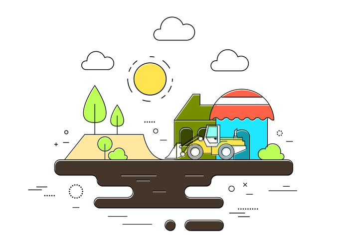 Ilustración vectorial de construcción vector