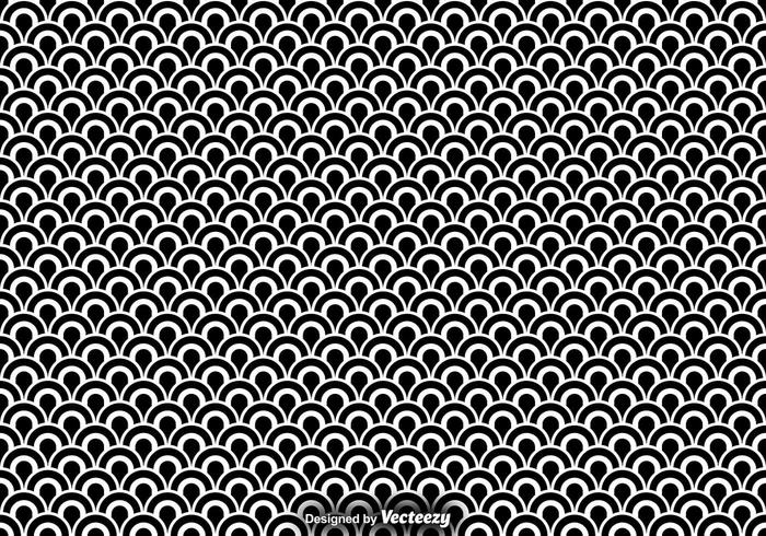 Vector Seamless Pattern Of Fish Scales