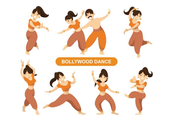 Indian Bollywood Dancing Vector