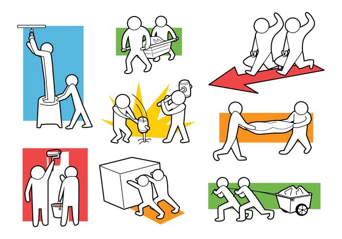 Working Together Icons vector