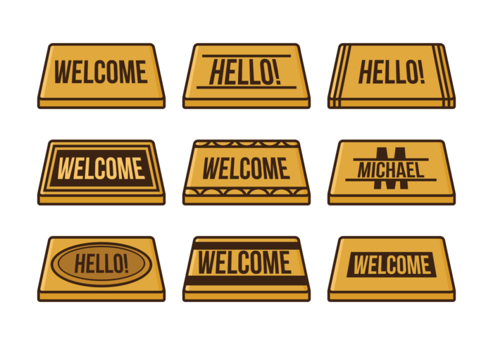 Fee Welcome Mat Vector