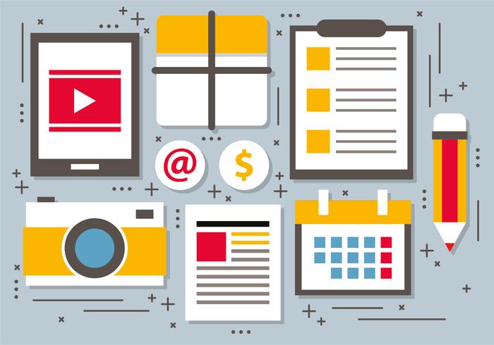 Free Flat Digital Marketing Vector Illustration Free Flat Digital Marketing Vector Illustration