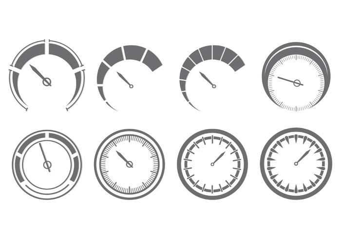 Set Of Tachometer Icons vector