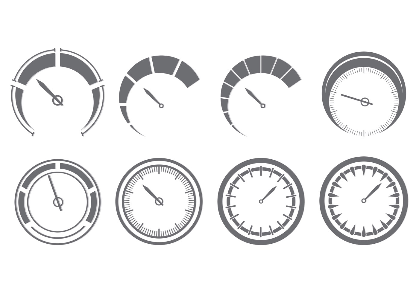 Set Of Tachometer Icons 126678 Vector Art at Vecteezy