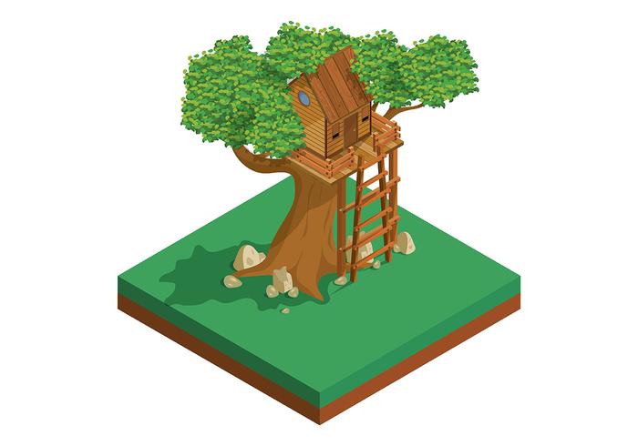 Vector de la casa del árbol