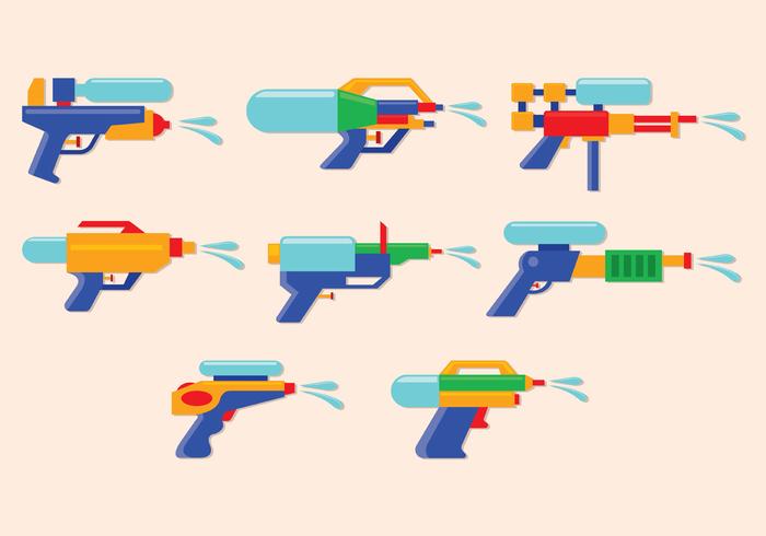 Water Gun Vector Icons