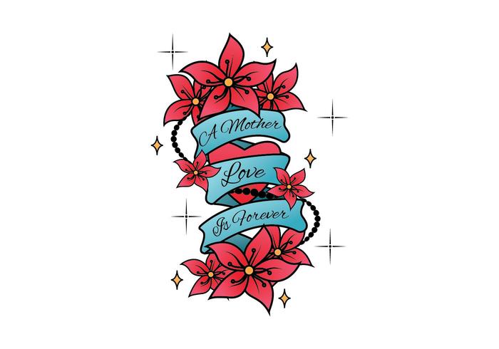 Mom Tattoo Vector