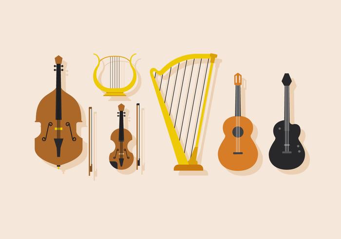 Vector Stringed Musical Instrument Vector Stringed Musical Instrument