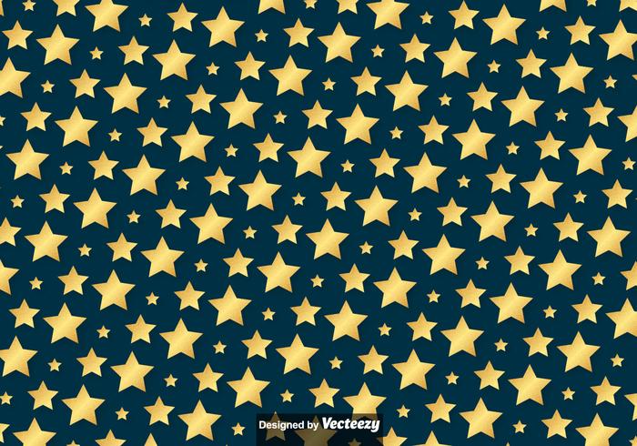 Vector Golden Stars Pattern