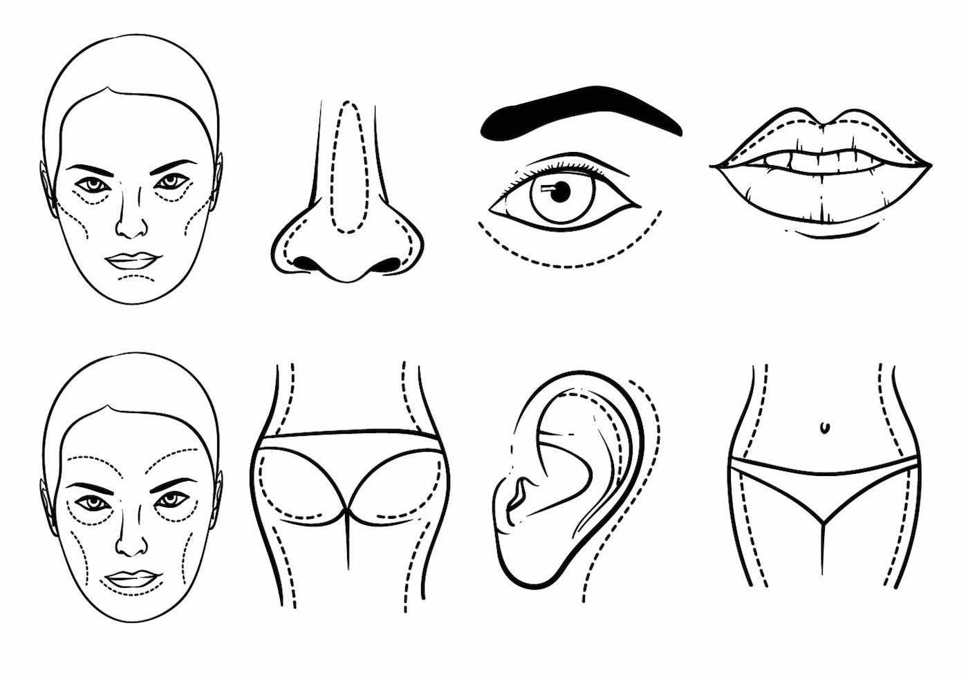 Outline on cosmetic surgery image