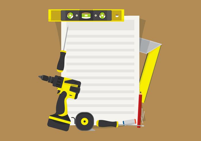 Level Construction Tools Set Illustration Level Construction Tools Set Illustration