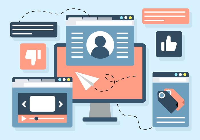 Free Digital Marketing Business Vector Illustration