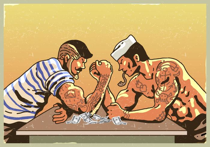 Arm Wrestling Match vector