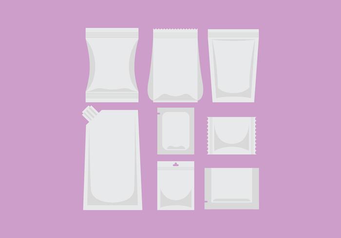 White Sachet Package Vectors