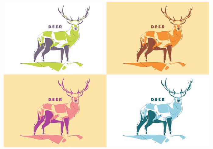 Vector Deer Popart