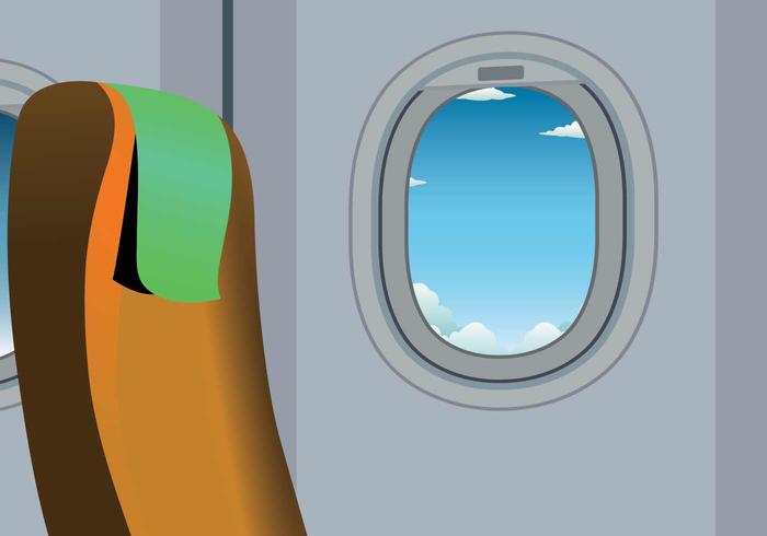 Ilustración de la ventana de avión libre vector