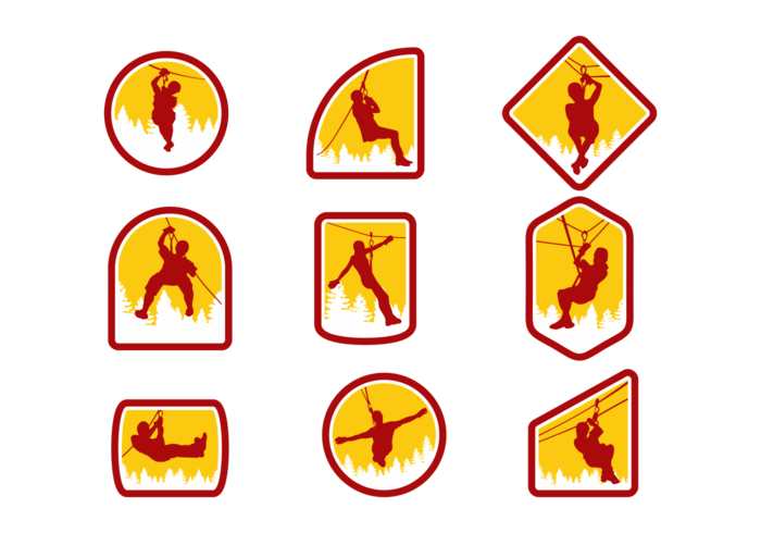 Zipline Vector Illustration